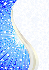 Image showing Vector bright background in blue color