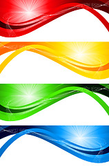 Image showing Vector set of bright banners