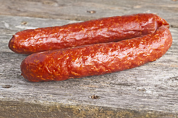 Image showing sausage Kabanos of Hungary