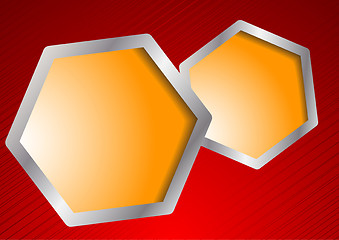 Image showing Vector template with hexagons