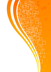 Image showing Abstract tech background in orange color