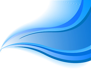 Image showing Vector blue wave background