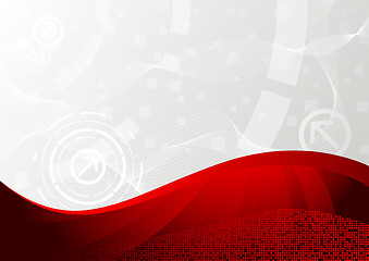 Image showing Vector background in red color