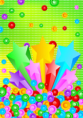 Image showing Vector background with star