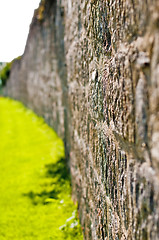 Image showing old wall of an abbey