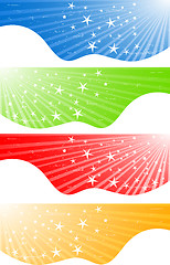 Image showing Vector abstract banners with stars