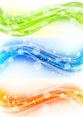 Image showing Abstract glow banners