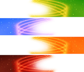 Image showing Glossy colorful banner. Vector set