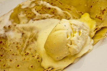 Image showing crepe wiith icecream