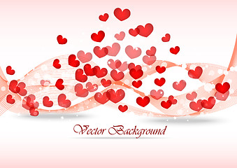 Image showing Background on Valentine day. Illustration with hearts