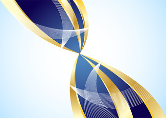 Image showing Vector gold and blue background