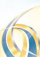 Image showing Vector abstract gold and blue background