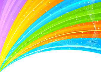 Image showing Abstract colorful background with star