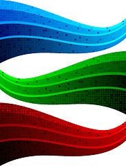 Image showing Vector set of three abstract banners