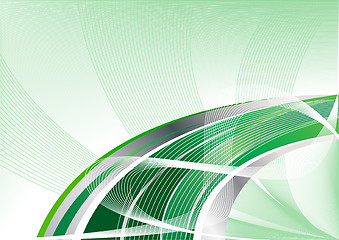 Image showing Vector green abstract background