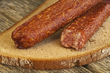 Image showing smoked sausage of the Black Forest