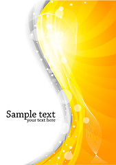 Image showing Vector abstract background in orange color