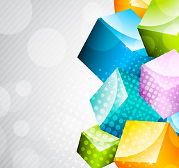 Image showing Abstract colorful cubes