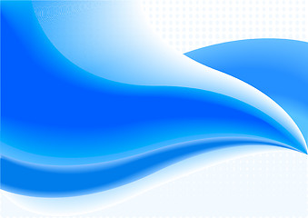 Image showing Vector blue wave background
