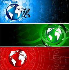 Image showing Vector tech colorful banners