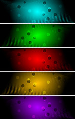 Image showing Vector bright banners with circle