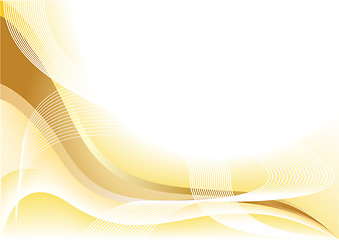 Image showing Vector yellow wave background