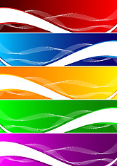 Image showing Vector set of colorful background