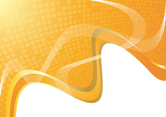 Image showing Vector abstract orange template