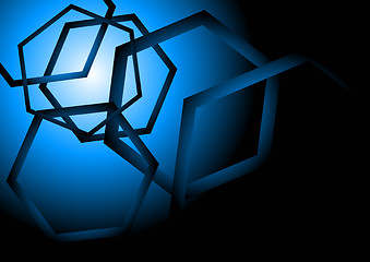 Image showing Vector abstract background with hexagon