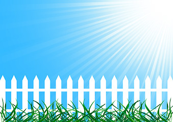 Image showing Vector background with fence