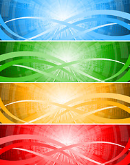 Image showing Vector set tech banners