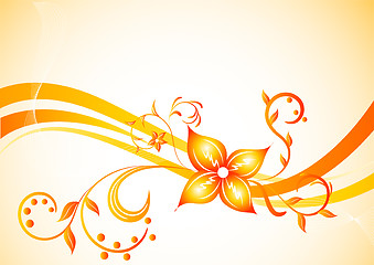 Image showing Vector background with flower