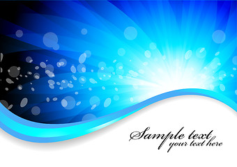 Image showing Vector blue background with circle