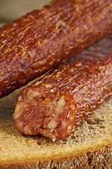 Image showing smoked sausage of the Black Forest