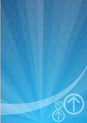 Image showing Vector template with hexagon