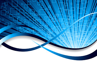 Image showing Vector abstract background in blue color