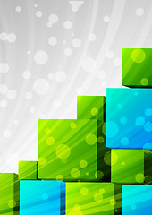 Image showing Abstract background with cubes