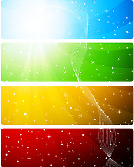 Image showing Bright set of banners