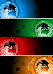 Image showing Vector banners with globe