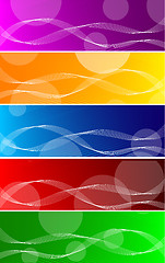 Image showing Vector bright banners with circles