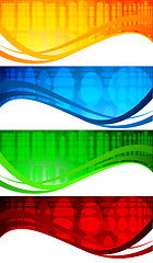 Image showing Vector set of bright banners