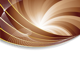 Image showing Vector abstract chocolate background