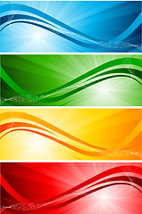 Image showing Vector set of bright banners