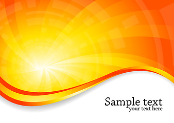 Image showing Vector bright background in orange color