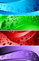Image showing Vector set of banners with square