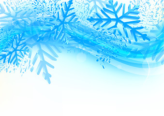 Image showing Background with snowflakes