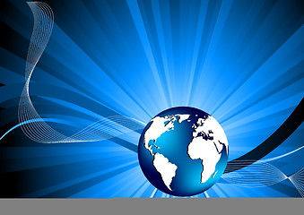 Image showing Vector background with globe