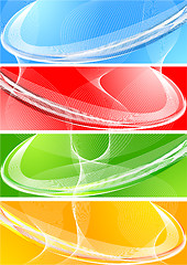 Image showing Four abstract banners
