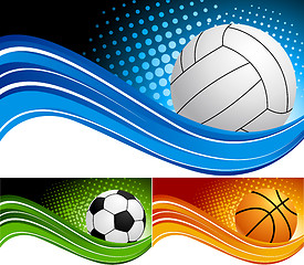 Image showing Set sport background