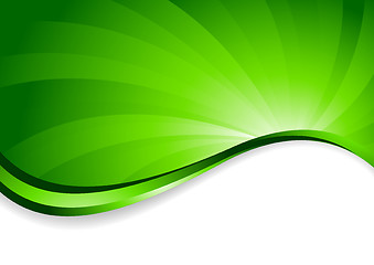 Image showing Vector bright background in green color